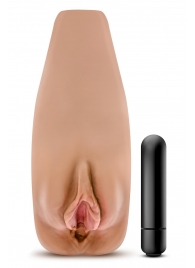 Маструбатор-вагина с вибрацией Soft   Wet Renata Realistic Tan Masturbator - Blush Novelties - в Салавате купить с доставкой