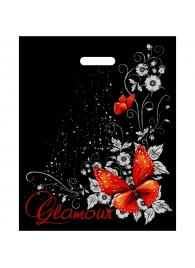 Черный пакет Glamour с вырубной ручкой (38х47 см) - Сима-Ленд - купить с доставкой в Салавате