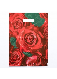 Пакет с цветочным принтом и вырубной ручкой (30х40 см) - Сима-Ленд - купить с доставкой в Салавате