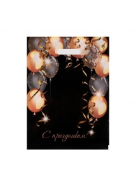 Пакет с вырубной ручкой и принтом в виде шариков (30х40 см) - Сима-Ленд - купить с доставкой в Салавате