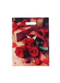 Пакет с принтом в виде роз (31х40 см) - Сима-Ленд - купить с доставкой в Салавате