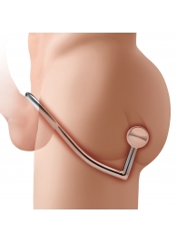 Кольцо на пенис с анальным стимулятором Stainless Steel Anal Hook   Cock Ring - BlueLine - в Салавате купить с доставкой