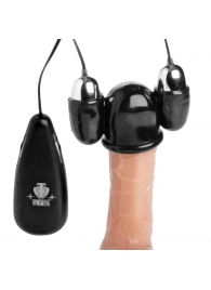 Черная стимулирующая насадка для головки полового члена Multi Speed Vibrating Penis Head Teaser - XR Brands - в Салавате купить с доставкой