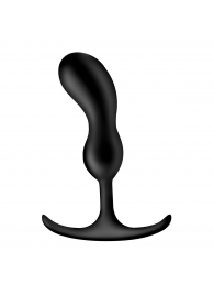 Черный массажер простаты с утяжелителями Premium Silicone Weighted Prostate Plug Medium - 16,3 см. - XR Brands - в Салавате купить с доставкой