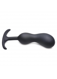 Черный массажер простаты с утяжелителями Premium Silicone Weighted Prostate Plug Large - 18,8 см. - XR Brands - в Салавате купить с доставкой