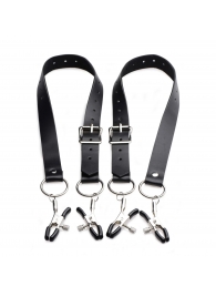 Ремни с зажимами для половых губ Spread Labia Spreader Straps with Clamps - XR Brands - купить с доставкой в Салавате