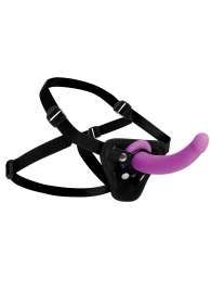 Лиловый поясной страпон Navigator Silicone G-Spot Dildo with Harness - 17,8 см. - XR Brands - купить с доставкой в Салавате