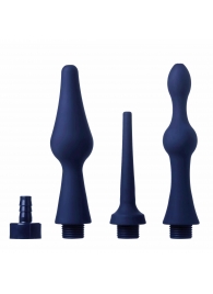 Набор из 3 универсальных насадок для анального душа Universal 3 Piece Silicone Enema Attachment Set - XR Brands - купить с доставкой в Салавате