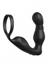 Черный вибростимулятор простаты с эрекционным кольцом Ass-Gasm Pro P-Spot Milker - Pipedream - в Салавате купить с доставкой