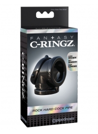 Черное эрекционное кольцо Rock Hard Cock Pipe - Pipedream - в Салавате купить с доставкой