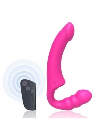 Розовый безремневой страпон Straples Strap-On Dildo - Erokay - купить с доставкой в Салавате