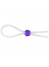 Прозрачное лассо с фиолетовой бусиной SILICONE COCK RING WITH BEAD LAVENDER - NMC - в Салавате купить с доставкой