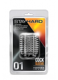 Прозрачная насадка с шипами STAY HARD COCK SLEEVE 01 CLEAR - Blush Novelties - в Салавате купить с доставкой