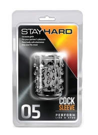 Прозрачная насадка с капельками STAY HARD COCK SLEEVE 05 CLEAR - Blush Novelties - в Салавате купить с доставкой