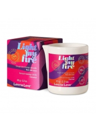 Массажная свеча Light My Fire Coconut с ароматом кокоса - 65 гр. - Love to Love - купить с доставкой в Салавате