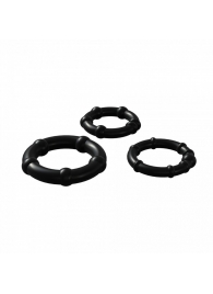 Набор из 3 черных эрекционных колец Babooom Ring Set - Adrien Lastic - в Салавате купить с доставкой