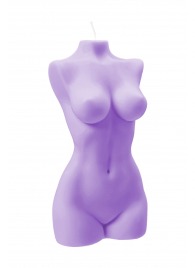 Фиолетовая интерьерная свеча в форме женского торса - 850 гр. - Pecado - купить с доставкой в Салавате