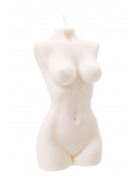 Белая интерьерная свеча в форме женского торса - 850 гр. - Pecado - купить с доставкой в Салавате