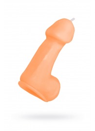 Оранжевая свеча в форме пениса - 47 гр. - Pecado - купить с доставкой в Салавате