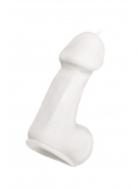 Белая свеча в форме пениса - 47 гр. - Pecado - купить с доставкой в Салавате
