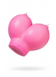 Розовая свеча «Сиськи» - 150 гр. - Pecado - купить с доставкой в Салавате