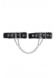 Черные оковы из одного ремешка с люверсами - Pecado - купить с доставкой в Салавате