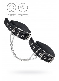 Черные оковы из одного ремешка с люверсами - Pecado - купить с доставкой в Салавате