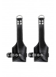 Черные подвесы с белой строчкой - Pecado - купить с доставкой в Салавате