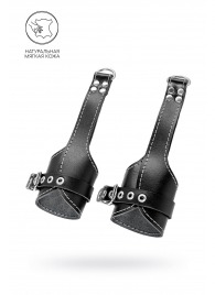 Черные подвесы с белой строчкой - Pecado - купить с доставкой в Салавате