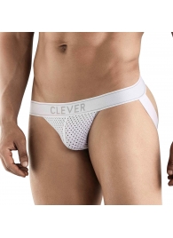 Белые перфорированные трусы-джоки Clever Ambar Jockstrap - Clever Masculine Underwear купить с доставкой Белые перфорированные трусы-джоки Clever Ambar Jockstrap - Clever Masculine Underwear купить с доставкой