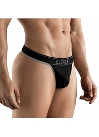 Черные перфорированные трусы-тонги Clever Ambar Thong - Clever Masculine Underwear купить с доставкой Черные перфорированные трусы-тонги Clever Ambar Thong - Clever Masculine Underwear купить с доставкой