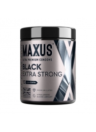 Черные утолщенные презервативы MAXUS Extra Strong с железным кейсом - 15 шт. - Maxus - купить с доставкой в Салавате