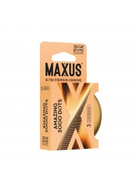 Точечные презервативы MAXUS 2000 Amazing Dots с железным кейсом - 3 шт. - Maxus - купить с доставкой в Салавате