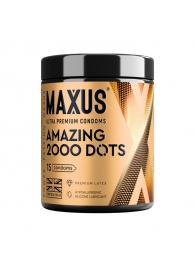 Точечные презервативы MAXUS 2000 Amazing Dots с железным кейсом - 15 шт. - Maxus - купить с доставкой в Салавате