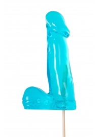 Голубой леденец в форме члена со вкусом блю кюрасао - 173 гр. - Sosuчki - купить с доставкой в Салавате