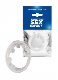 Эрекционное кольцо с мягкой стимулирующей насадкой - Sex Expert - в Салавате купить с доставкой