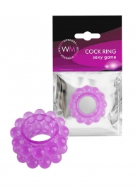 Лиловое эрекционное кольцо с 2 рядами стимулирующих шариков - Erowoman-Eroman - в Салавате купить с доставкой