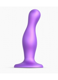 Фиолетовая насадка Strap-On-Me Dildo Plug Curvy size M - Strap-on-me - купить с доставкой в Салавате