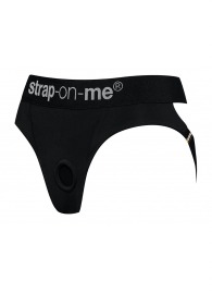 Черные трусики для насадок Heroine Lingerie Harness - size XL - Strap-on-me - купить с доставкой в Салавате