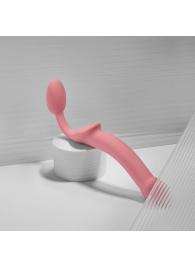 Розовый безремневой страпон Strap-on-me Semi-Realistic Bendable Strap-On size XL - Strap-on-me - купить с доставкой в Салавате