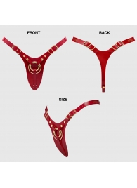 Красный пояс для фиксации насадок Strap-On-Me Leatherette Harness Fabulous - Strap-on-me - купить с доставкой в Салавате