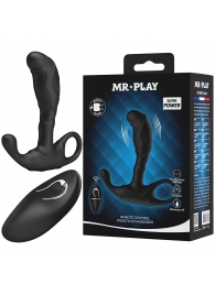 Черный изогнутый массажёр простаты с вибрацией и пультом ДУ - Baile - в Салавате купить с доставкой