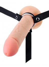 Мужской полый страпон на регулируемых ремешках - 22 см. - Sex Expert - купить с доставкой в Салавате