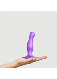 Фиолетовая насадка Strap-On-Me Dildo Plug Curvy size S - Strap-on-me - купить с доставкой в Салавате