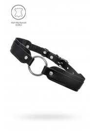 Черный кожаный чокер-ошейник со скруглёнными углами - Pecado - купить с доставкой в Салавате