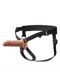 Телесный пустотелый фаллопротез 5’’ Hollow Silicone Strap-On - 14 см. - Pipedream - купить с доставкой в Салавате