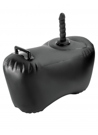 Черное надувное кресло с платформой для фиксации дилдо Body Dock Inflatable Love Seat - Pipedream - купить с доставкой в Салавате