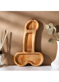 Деревянное блюдо для подачи в форме члена (25 х 16,5 х 1,7 см) - Сима-Ленд - купить с доставкой в Салавате