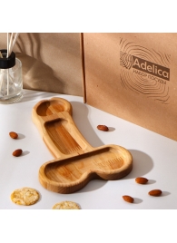 Деревянное блюдо для подачи в форме члена (25 х 16,5 х 1,7 см) - Сима-Ленд - купить с доставкой в Салавате