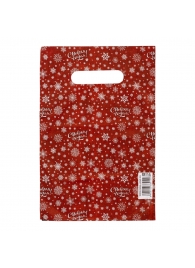 Красный подарочный новогодний пакет с вырубной ручкой (20х30 см) - Сима-Ленд - купить с доставкой в Салавате